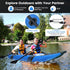 Inflatable Kayak, 12.5Ft 507Lbs Tandem Kayak with 2 Aluminum Paddles, 2 Padded Seats, Footrests, 2 Fins, Hand Pump, Carry Bag & Repair Kit, 2 Person Fishing Touring Kayak for Adults