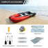 11FT Heavy-Duty Inflatable Dinghy With Aluminum Floor & Oars (SAK17362)