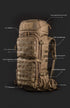 75L Polyester Outdoor Backpack for Hiking and Camping