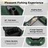 Camouflage Inflatable Fishing Float Tube with Fish Ruler Angling Base 2 Storage Pockets Pump