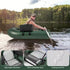 Camouflage Inflatable Fishing Float Tube with Fish Ruler Angling Base 2 Storage Pockets Pump