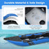 Inflatable Kayak, 12.5Ft 507Lbs Tandem Kayak with 2 Aluminum Paddles, 2 Padded Seats, Footrests, 2 Fins, Hand Pump, Carry Bag & Repair Kit, 2 Person Fishing Touring Kayak for Adults