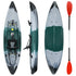 Sit-on-Top Fishing Kayak Boat With Fishing Rod Holders and Paddle-Gray