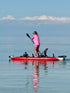 Nautiqua ARUBA Inflatable Pedal Fishing Kayak Paddleboard - Red