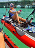 Nautiqua ARUBA Inflatable Pedal Fishing Kayak Paddleboard - Red