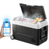 SucceBuy Car Refrigerator -4°F to 68°F Truck Refrigerator with APP Control Wheels & Dual Zone 37/48/58QT Cars Cooler for RV Boat
