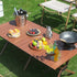 Outdoor Picnic Desk Lightweight Aluminum Table Sturdy Foldable Portable Folding Camping Table Garden Lawn Party Use Furniture