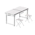 Portable Folding Picnic Table Adjustable Height Lightweight Compact Aluminum Easy Carry Camping Beach Tailgate Backyard Tables