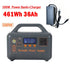 500W 220V Portable Power Station Solar Generator 461Wh 36Ah LiFePO4 Battery Power Bank for Outdoor Camping RV Emergency Energy