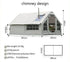 Inflatable camping tent no need to build 10 square meters 6-8 person space chimney design windproof and rainproof
