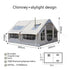 Inflatable camping tent no need to build 10 square meters 6-8 person space chimney design windproof and rainproof