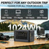 GSIKE Portable Power Station LiFePO4 Solar Generator Pure Sine Wave 110V AC Outlet 300W 1200W 2000W Option for Camping RV Home Blackout Emergency Backup