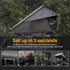 Nova Aluminum Hard-Shell Rooftop Tent With Ladder, Tri-Color LED Lighting, And Memory Foam Mattress [2-3 People] (SAK57409)