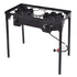 150,000 BTU Double-Burner Outdoor Camp Stove with Adjustable Legs