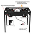150,000 BTU Double-Burner Outdoor Camp Stove with Adjustable Legs