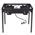 150,000 BTU Double-Burner Outdoor Camp Stove with Adjustable Legs