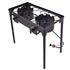 150,000 BTU Double-Burner Outdoor Camp Stove with Adjustable Legs