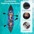 Inflatable Kayak, 12.5Ft 507Lbs Tandem Kayak with 2 Aluminum Paddles, 2 Padded Seats, Footrests, 2 Fins, Hand Pump, Carry Bag & Repair Kit, 2 Person Fishing Touring Kayak for Adults