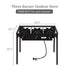 ZOKOP 225,000 BTU 3-Burner Outdoor Propane Camp Stove