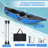 Inflatable Kayak, 12.5Ft 507Lbs Tandem Kayak with 2 Aluminum Paddles, 2 Padded Seats, Footrests, 2 Fins, Hand Pump, Carry Bag & Repair Kit, 2 Person Fishing Touring Kayak for Adults