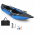 Inflatable Kayak, 12.5Ft 507Lbs Tandem Kayak with 2 Aluminum Paddles, 2 Padded Seats, Footrests, 2 Fins, Hand Pump, Carry Bag & Repair Kit, 2 Person Fishing Touring Kayak for Adults